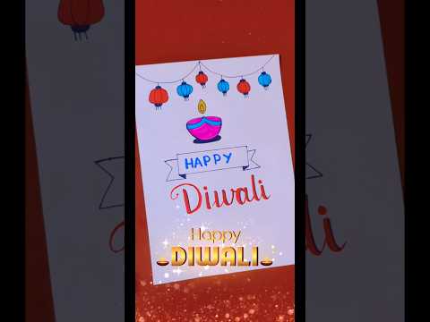 Don't Miss🎉 Cute💕 Happy Diwali Card 2025 using white paper #youtubeshorts #viral #shorts #trending