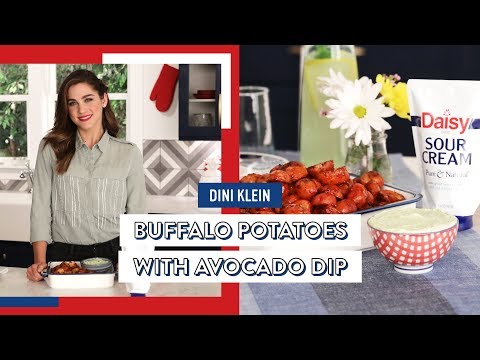 Smoky Buffalo Potatoes with Avocado Dip