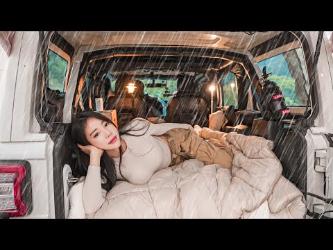 Cloudy Camping Adventure On The Mountain Top!🏕️☔ㅣEnjoy The Soothing Sounds Of Nature