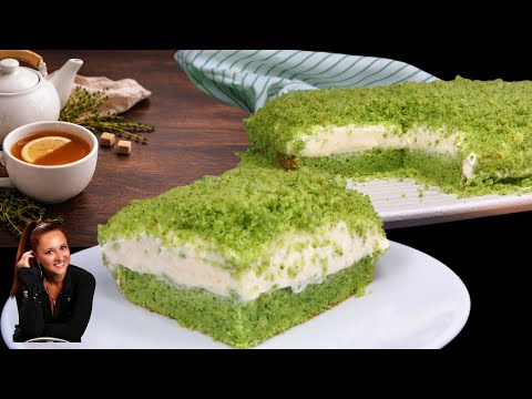 Изумрудный бархат 💚 торт на праздник с нежным сливочным кремом без сливок 😍 spinach birthday cake