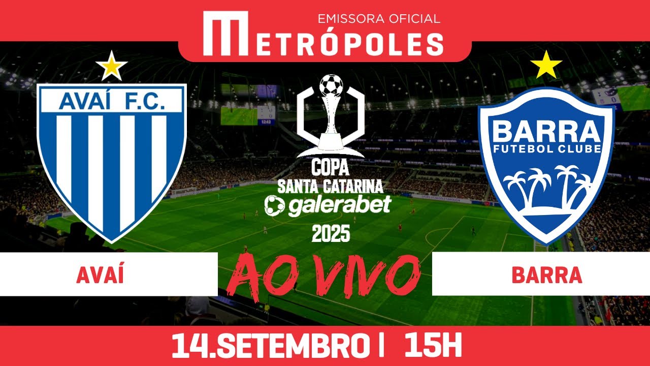 COPA SANTA CATARINA AO VIVO E COM IMAGENS   AVAÍ x BARRA   140925