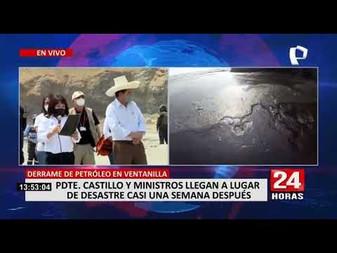 Población lanza pifias a premier tras anunciar que Repsol entregará víveres a familias afectadas