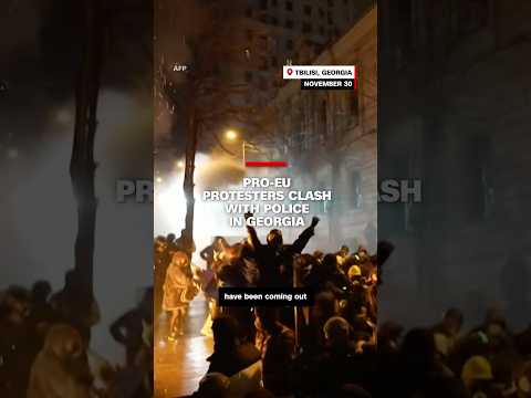 Pro-EU protesters clash with police in Georgia