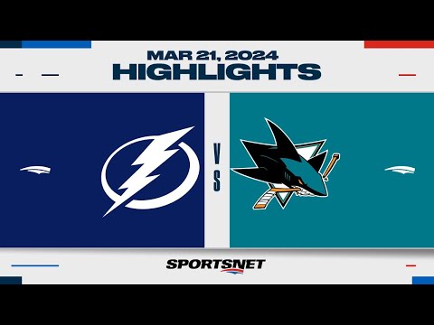 NHL Highlights | Lightning vs. Sharks - March 21, 2024