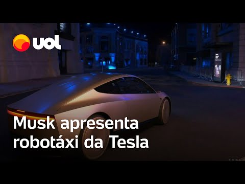 Elon Musk apresenta robotáxi da Tesla e promete que chegará ao mercado em 2027