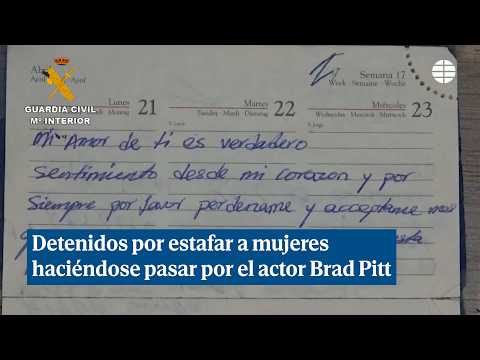 Detenidos por estafar a mujeres haciéndose pasar por el actor Brad Pitt