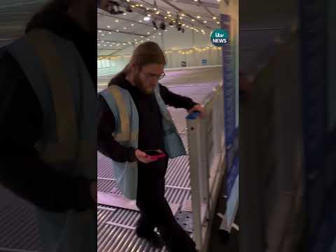 A girl has been reunited with her phone after it got frozen into an ice rink in MK #itvnews