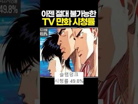 이젠 절대 불가능한 TV 만화 시청률