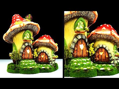 DIY Mushroom House Using Jars