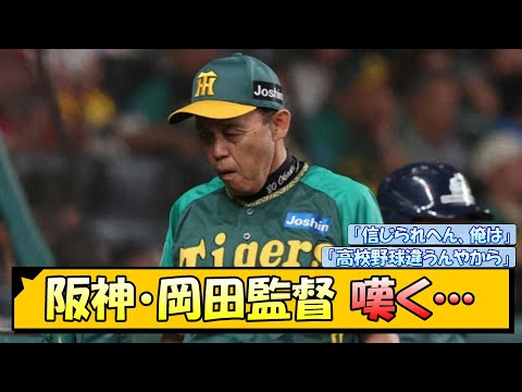 阪神・岡田監督　嘆く【なんJ/2ch/5ch/ネット 反応 まとめ/阪神タイガース/岡田監督/広島東洋カープ】