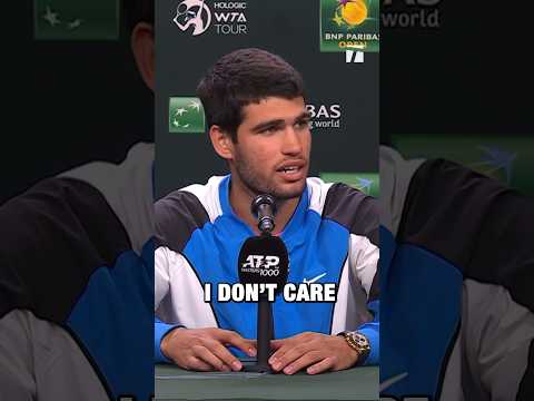 Winning tournaments? “I DON’T care” says Alcaraz 🙅 #tennis #alcaraz #indianwells