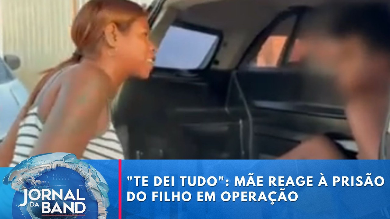 Veja desabafo de mãe ao ver o filho algemado em SP