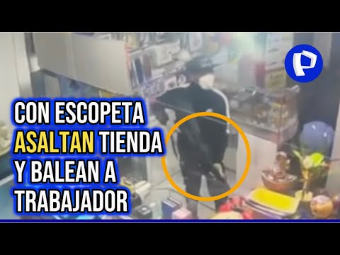Tacna: usan tremenda escopeta para asaltar tienda y balean a trabajador