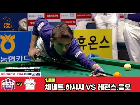 1세트 하이원리조트(하샤시,체네트)vsSK렌터카(레펀스,응오)[웰컴저축은행 PBA 팀리그 4R]