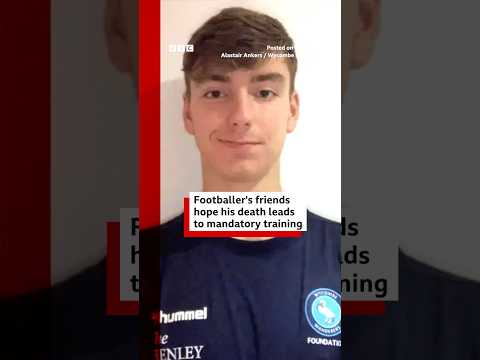 Futbolcunun arkadaşları, ölümünün zorunlu kalp durması eğitimiyle sonuçlanmasını umuyor. #BBCNews