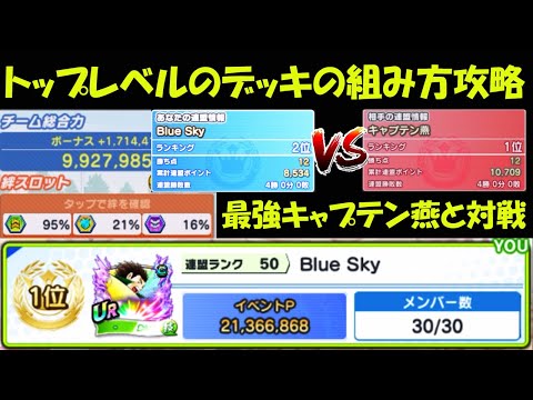 【キャプテン 翼たたかえドリーム チーム・CTDT】Blue Sky激闘イベント暫定1位!対抗戦:1位のキャプテン燕と激突!トップレベルのデッキの絆・選手の組み方攻略!【6678夢玉】