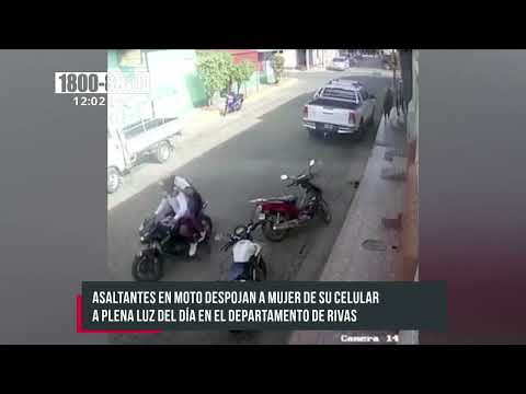 Ladrón motorizado despoja a mujer de su celular en Rivas - Nicaragua
