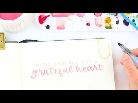 Watercolor Hand Lettering Journal (Tutorial + Free Printable)