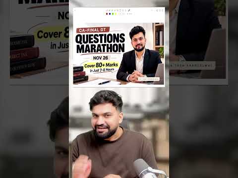 CA-Final Questions Marathon on 8th October| Cover 80+ Marks in 8 Hours| Yash Khandelwal