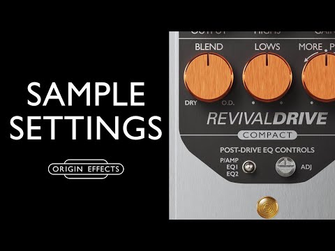 RevivalDRIVE Compact - Sample Settings