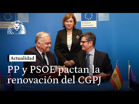Acuerdo entre PP y PSOE para renovar el CGPJ: Bolaños y González Pons explican el pacto en Bruselas