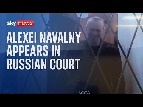 Russian opposition figure Alexei Navalny at a hearing of Russia’s Supreme Court