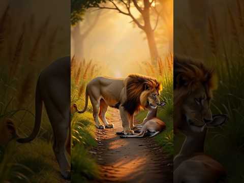 “सच्चा राजा वो है जो सबका सहारा बने 🦁✨”#trendingshorts #viralshort #aivideo #viralvideo