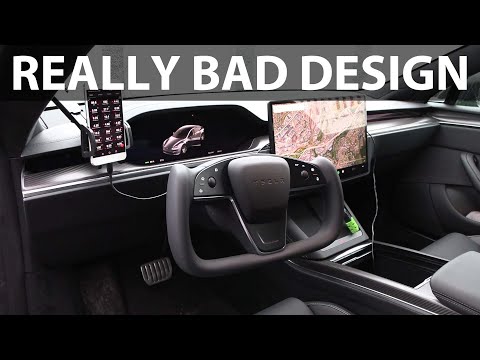 Tesla Model S Plaid yoke wheel review