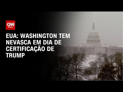 EUA: Washington tem nevasca em dia de certificação de Trump | LIVE CNN