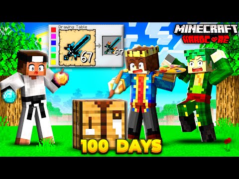 100 days but YOU GET WHAT YOU DRAW In Hardcore Minecraft 😱