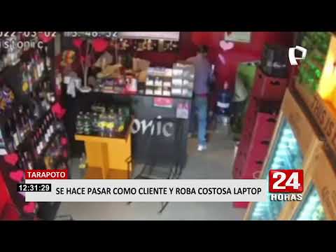 Tarapoto: Sujeto se hace pasar por cliente para robar laptop en licorería