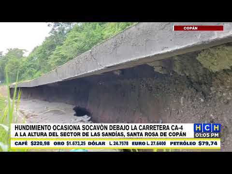 ¡La tierra tiembla! partida y con enormes agujeros la carretera CA-4 de Copán