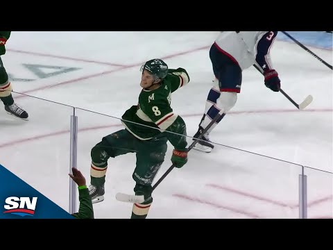 Wilds Zeev Buium Rips Home His First Career NHL Goal Vs. The Blue Jackets