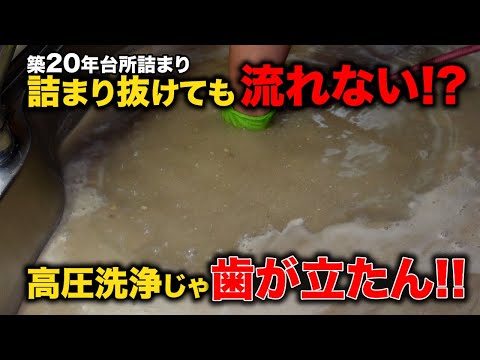 初めての台所詰まり高圧洗浄！満タンシンクに焦る花！これはピンチなのか？【花のお掃除 #371】