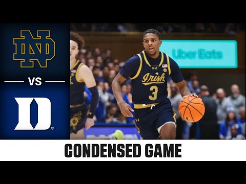 Notre Dame Vs Duke Condensed Game Acc Men S Basketball Bvm