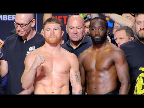 Canelo Alvarez vs Terence Crawford FULL Weigh In & TENSE Face Off
