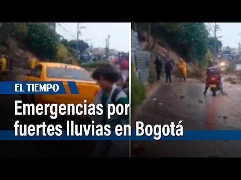 Emergencias por fuertes lluvias en 11 localidades de Bogotá dejaron deslizamientos e inundaciones