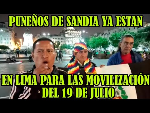 PUNEÑO DE SANDIA SE PRONUNCIA DESDE LA CAPITAL PERUANA ..