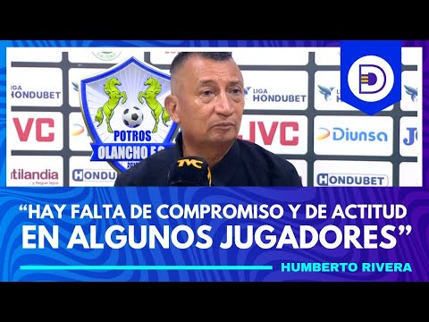 La última conferencia de Humberto Rivera cómo técnico del Olancho FC