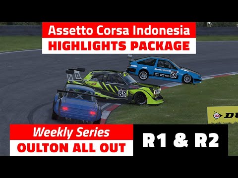 RACE 1&2 HIGHLIGHTS - Oulton All Out - Weekly Series - Assetto Corsa Indonesia