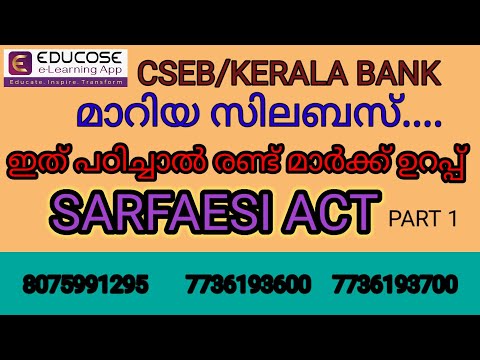 SARFAESI ACT PART-1  CSEB/KERALA BANK