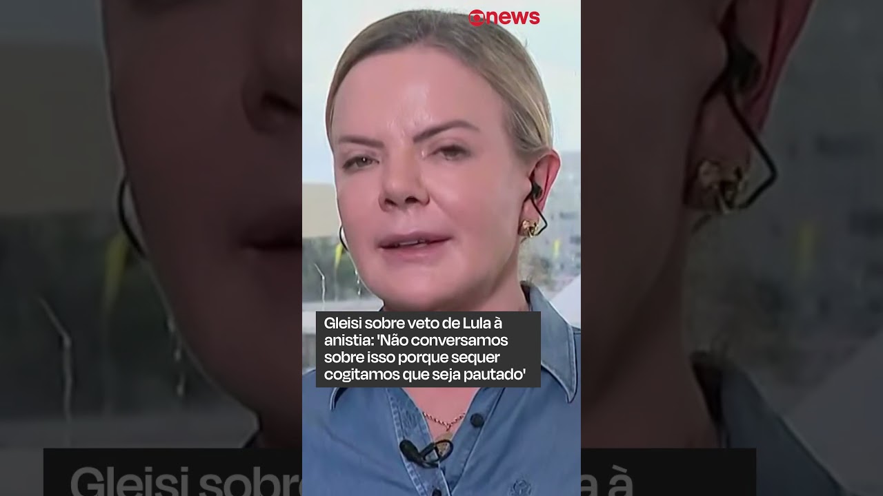 Gleisi sobre veto de Lula à anistia Sequer cogitamos que seja pautado