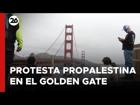 Protesta propalestina bloquea puente Golden Gate en EEUU