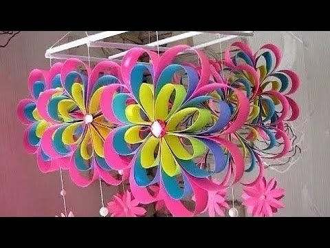 DIY Wind Chime  Newspaper Craft  DIY Simple Home Decor  Hanging Flowers  Handmade Decoration #shorts