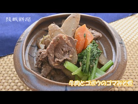 牛肉とゴボウのゴマみそ煮  堀祐子さんの手軽な家庭料理