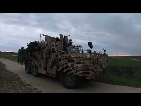 Ukrainian soldiers train with Wolfhound MRAP vehicles donated by UK to fight Russian troops