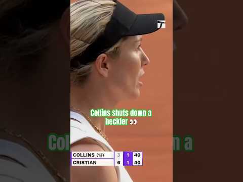 Collins SHUTS DOWN a heckler in Madrid 👀 #daniellecollins #tennis