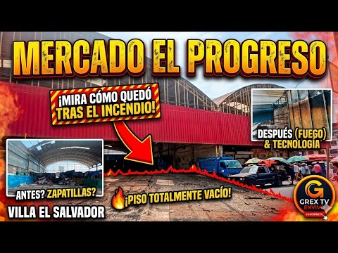 MERCADO EL PROGRESO: De locales llenos a cenizas y vacío total ¡Impactante! 