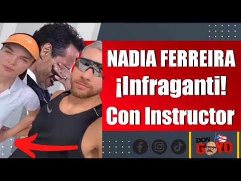Nadia Ferreira Infraganti con instructor de Tennis