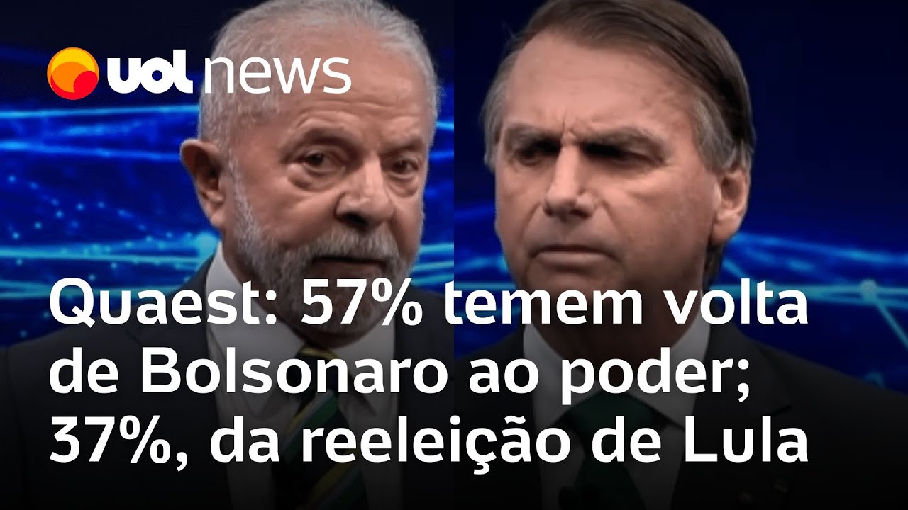 47 temem retorno de Bolsonaro à presidência enquanto 37 têm medo de reeleição de Lula diz Quaest